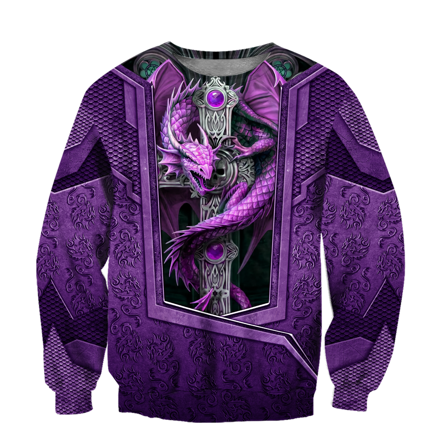 3D Tattoo and Dungeon Dragon Hoodie HAC27123-Apparel-NM-Sweater-S-Vibe Cosy™