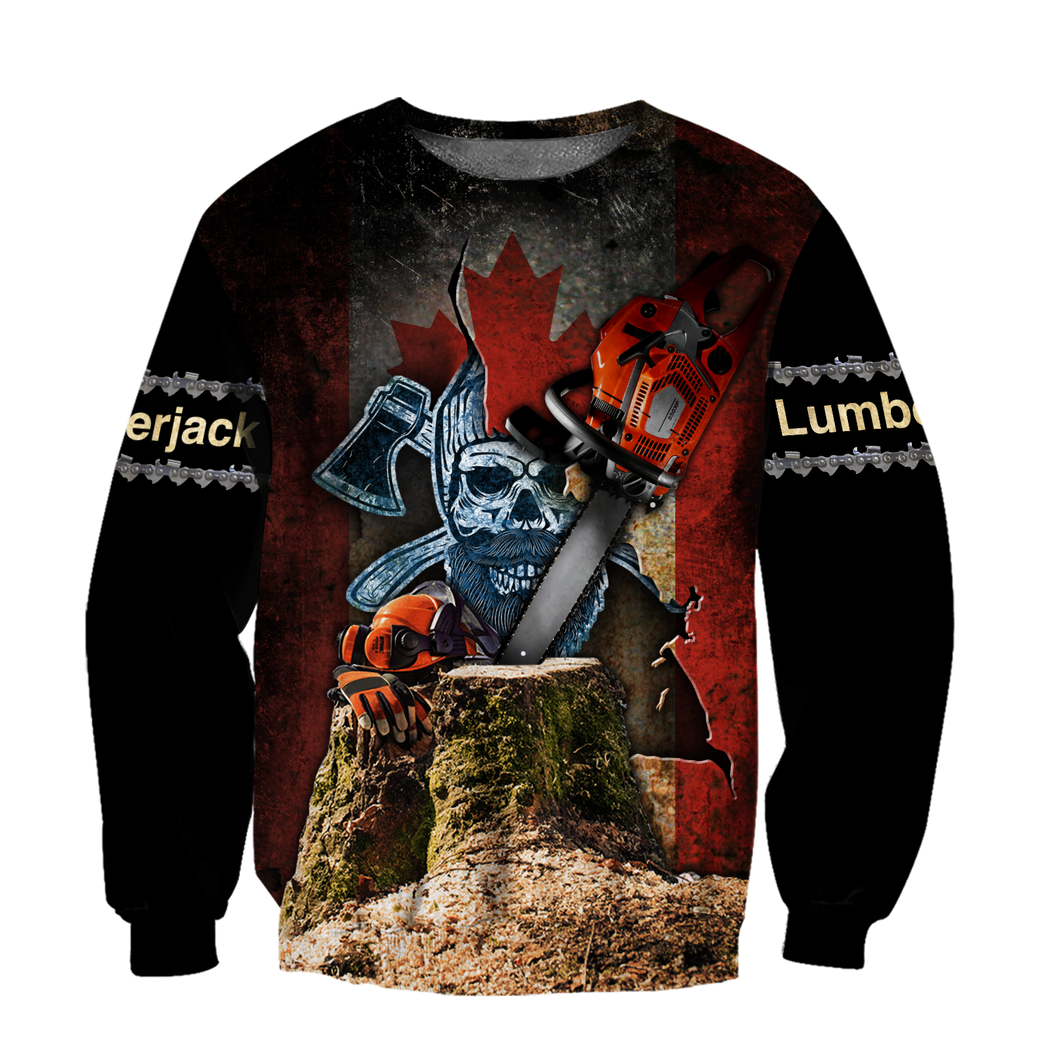 Beautiful Chainsaw Canadian Flag Art 3D All Over Printed Shirts Pi281102 - Amaze Style™-Apparel