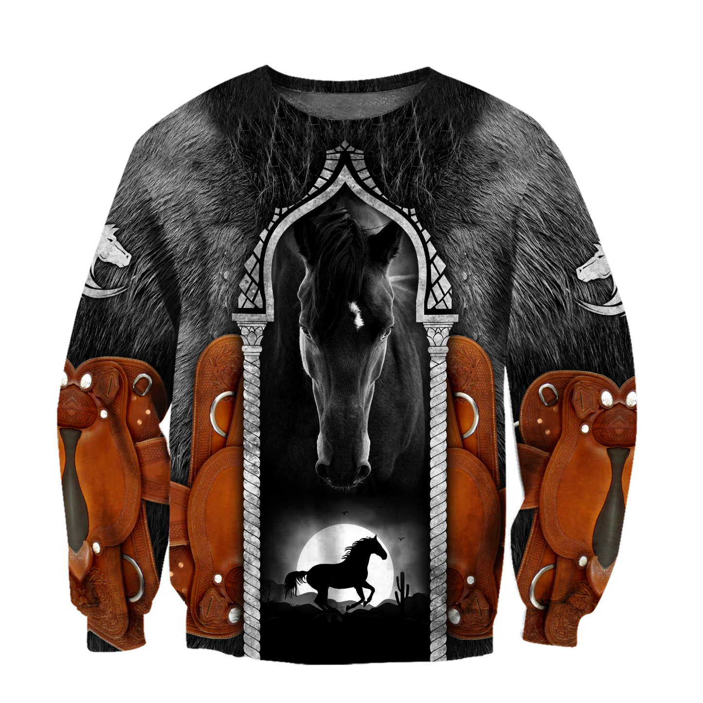 Beautiful Horse 3D All Over Printed shirt for Men and Women Pi080101-Apparel-MP-Sweat Shirt-S-Vibe Cosy™