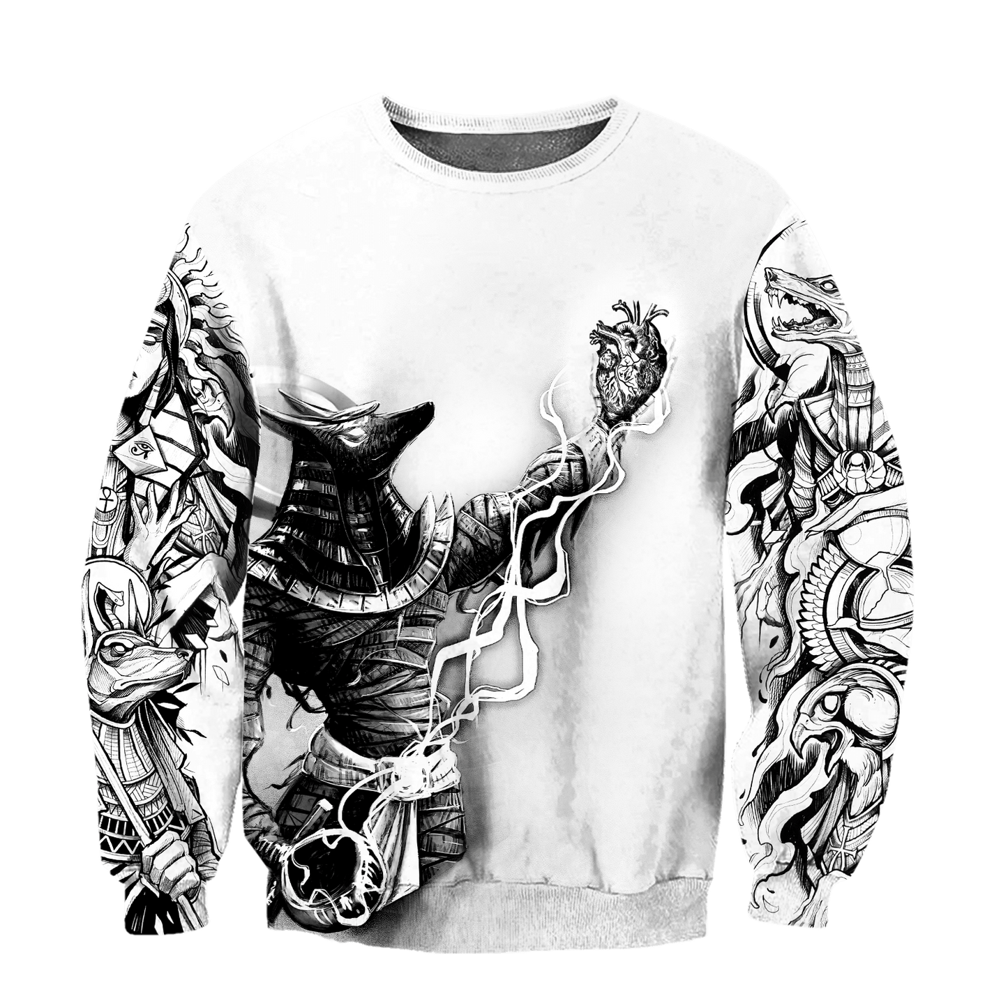 Ancient Egypt Anubis And Heart All 3D Over Printed Unisex Hoodie ML