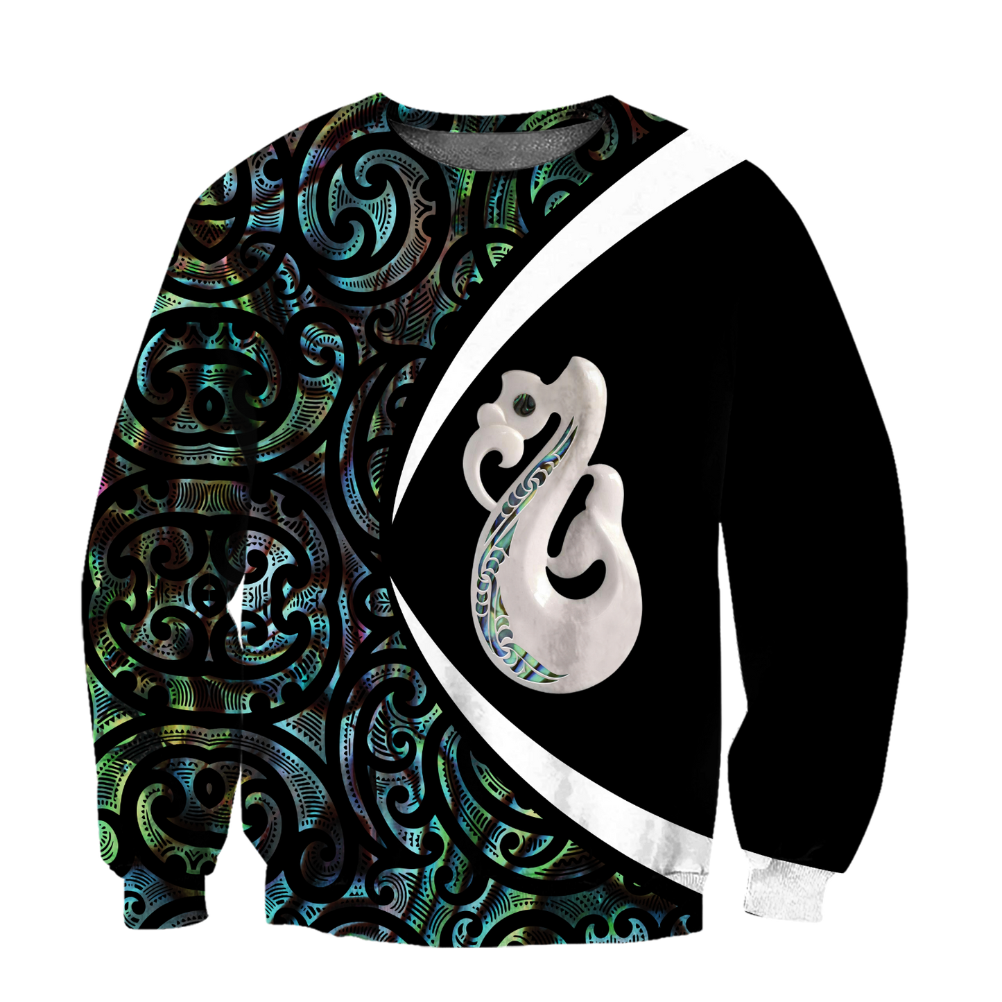 Aotearoa Manaia Silver Fern Paua Shell New Zealand 3D Unisex Hoodie