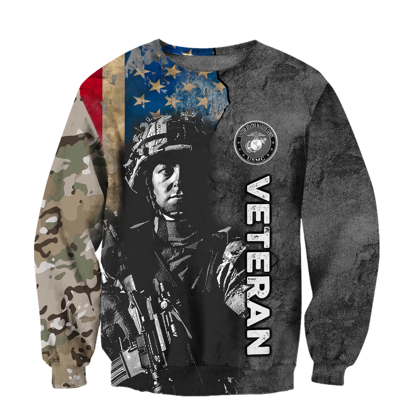 All Over Printed U.S Marine Corps Veteran Hoodie HHT31082003-MEI