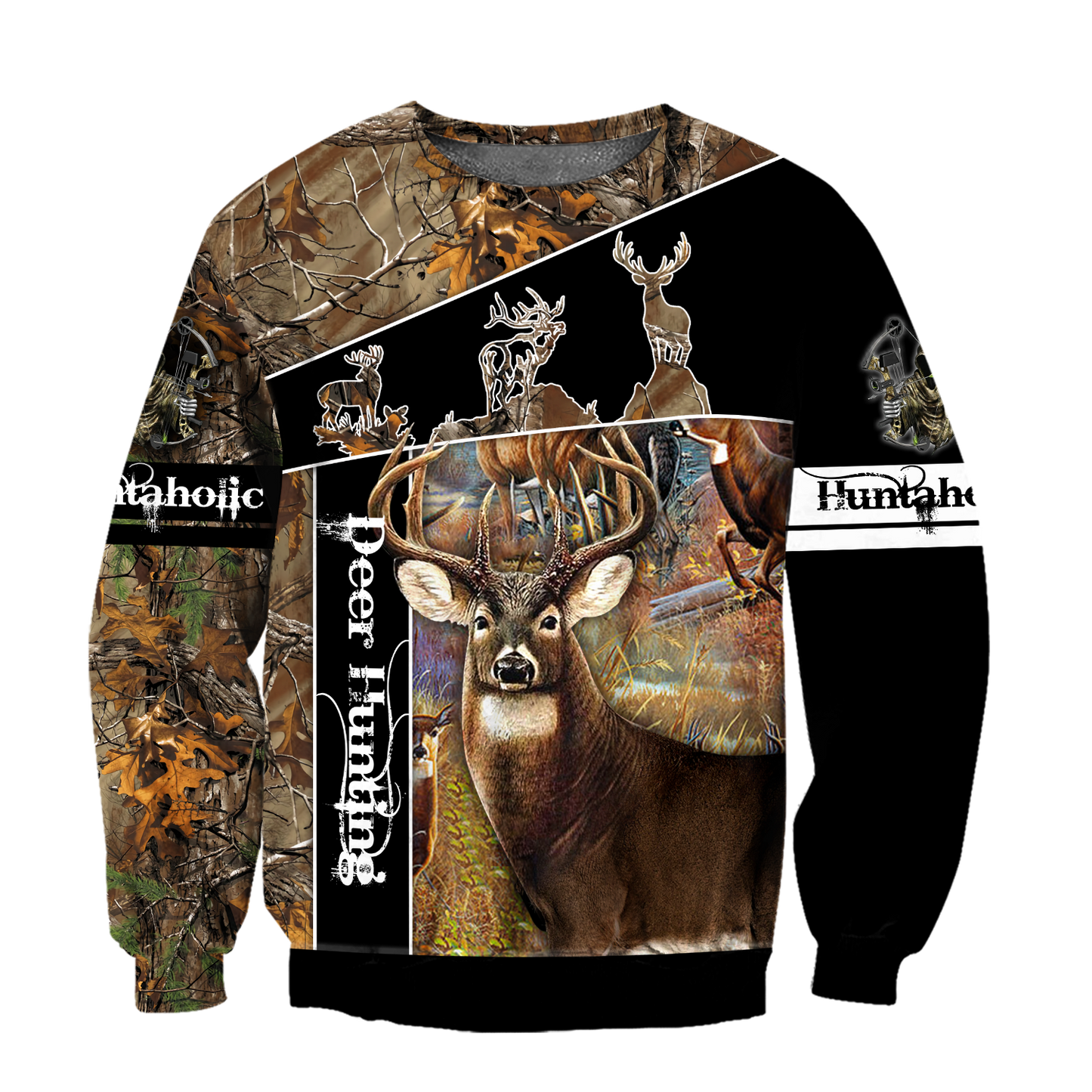 Version 2 Huntaholic - Deer Hunting 3D All Over Printed Shirts For Men And Woman