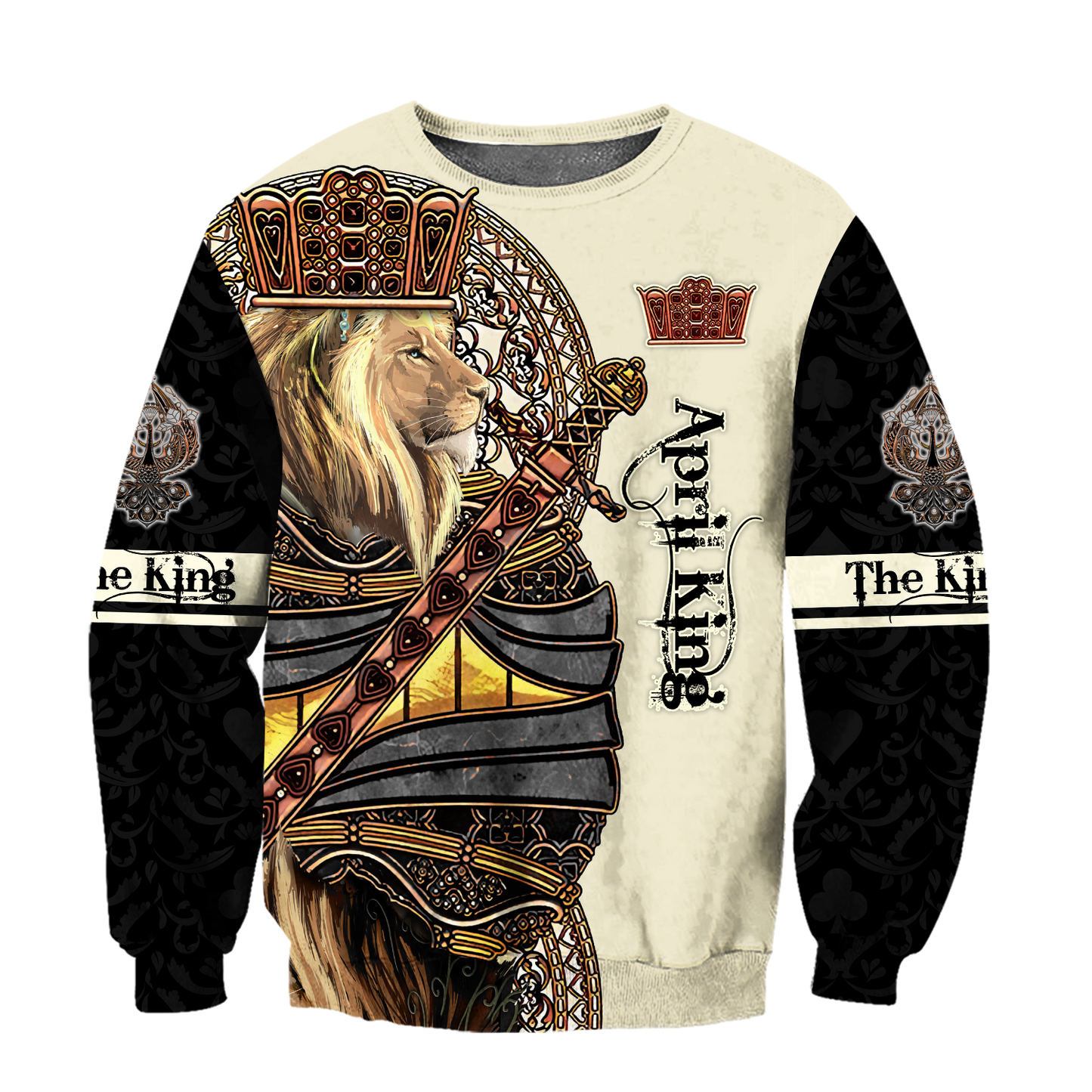 April Black King Lion  3D All Over Printed  Unisex Shirts