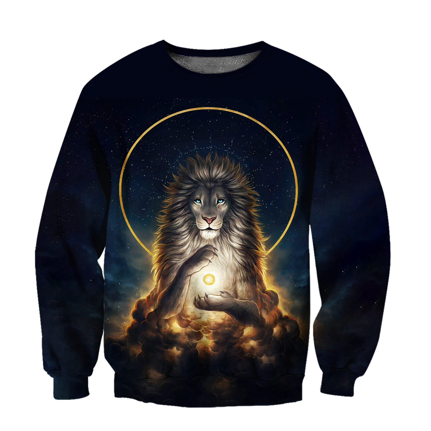 3D Magical Lion God Over Printed Hoodie