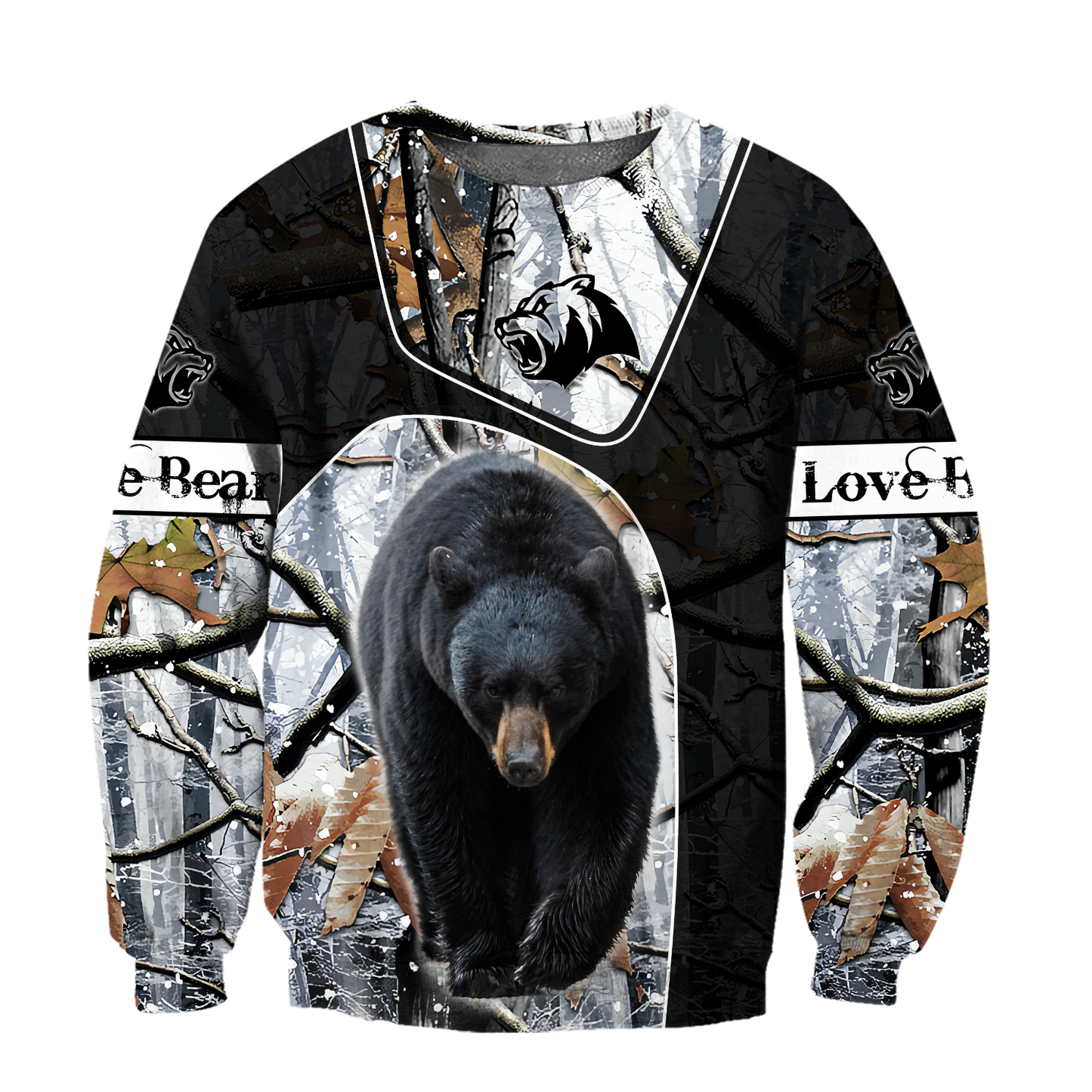 All Over Printed Bear Hoodie MEI09302001-MEI