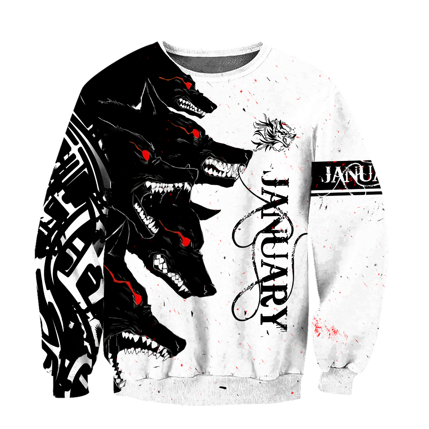 The Dark Wolf January 3D All Over Printed Unisex Deluxe Hoodie ML