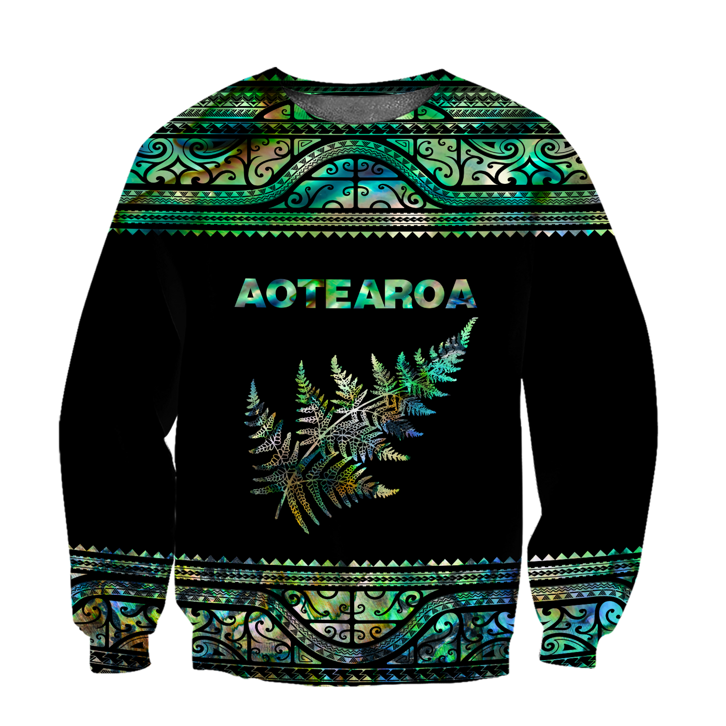 Aoteatoa New Zealand Maori Silver Fern Paua Shell 3D Unisex Hoodie
