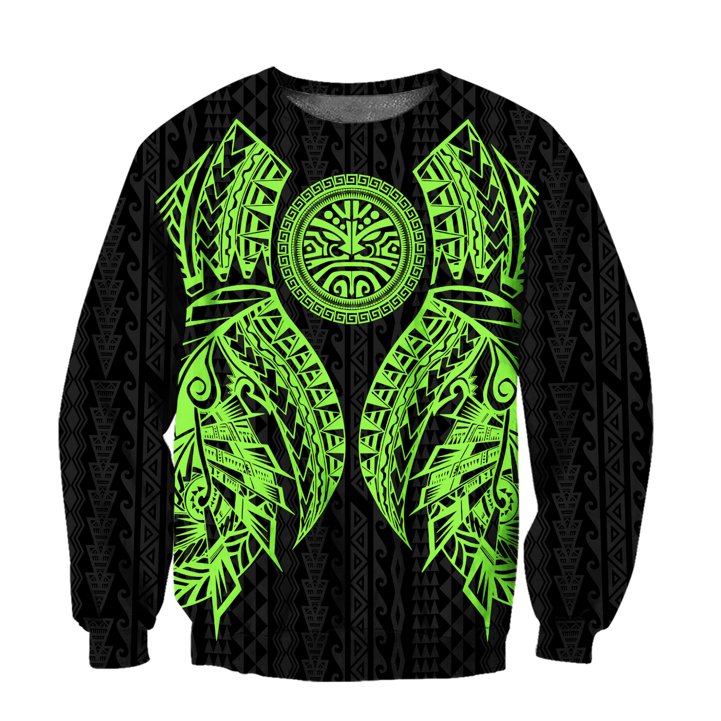 Amazing Polynesian Tattoo Green Hoodie-ML-Apparel-ML-SweatShirts-S-Vibe Cosy™