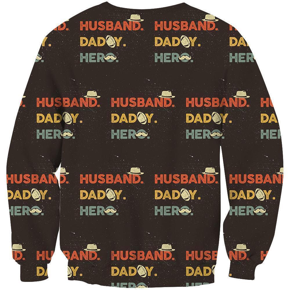 3D All Over Husband daddy Hero Hoodie - Amaze Style™-Apparel
