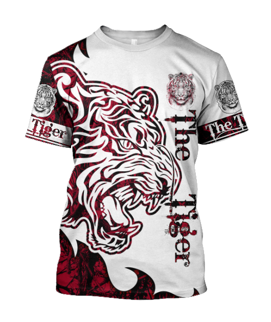 The Tiger Red Tattoo 3D All Over Printed Shirts For Men and Women JJW17082002