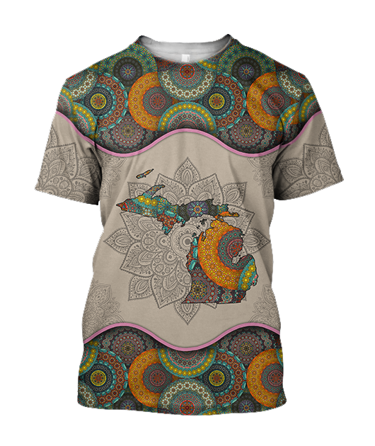Awesome Vintage Mandala Michigan 3D All Over Printed Shirts Hoodie JJ27052002 - Amaze Style™-Apparel