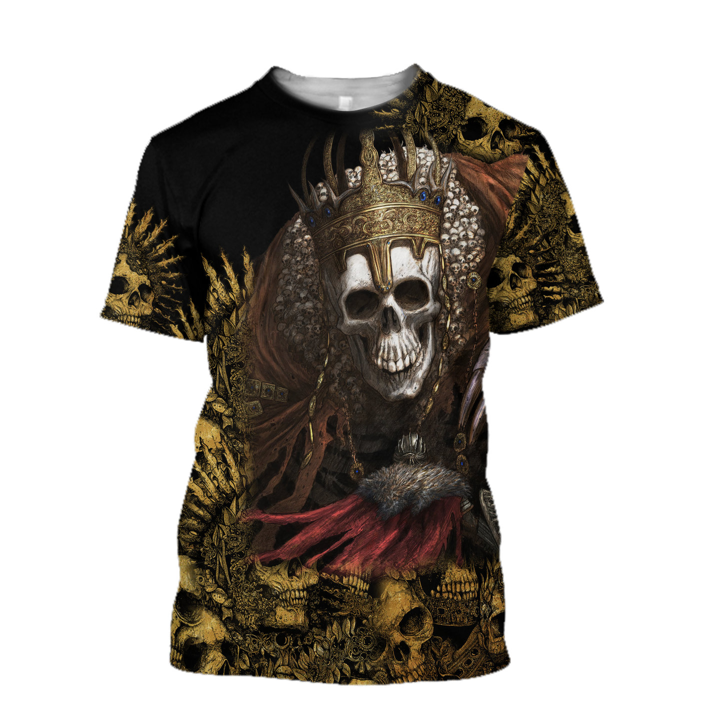 Unique Unisex All Over Printed King Skull Shirts MEI