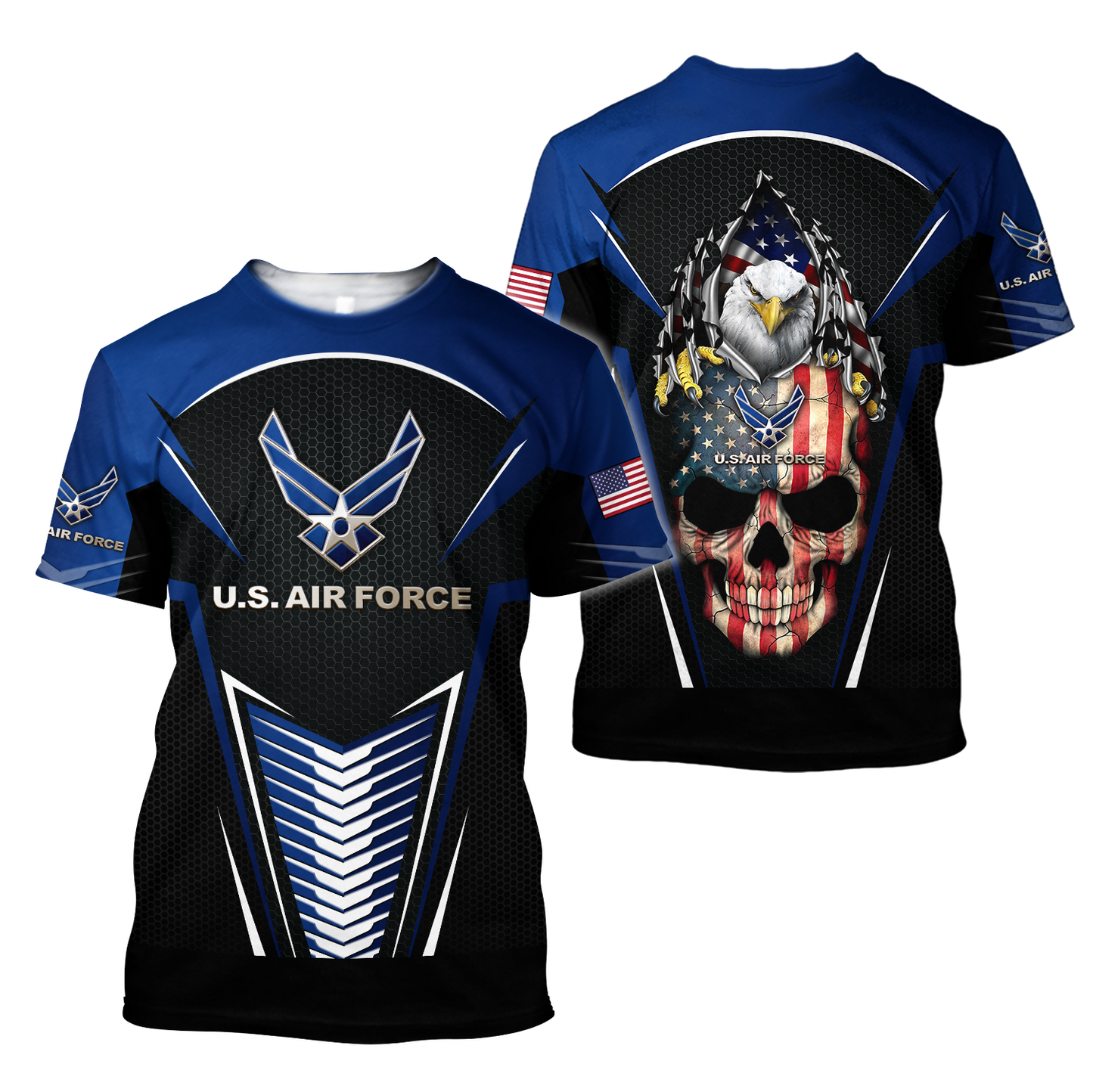 US AirForce skull 3d all over printed for man and women Pi270202 PL - Amaze Style™-Apparel