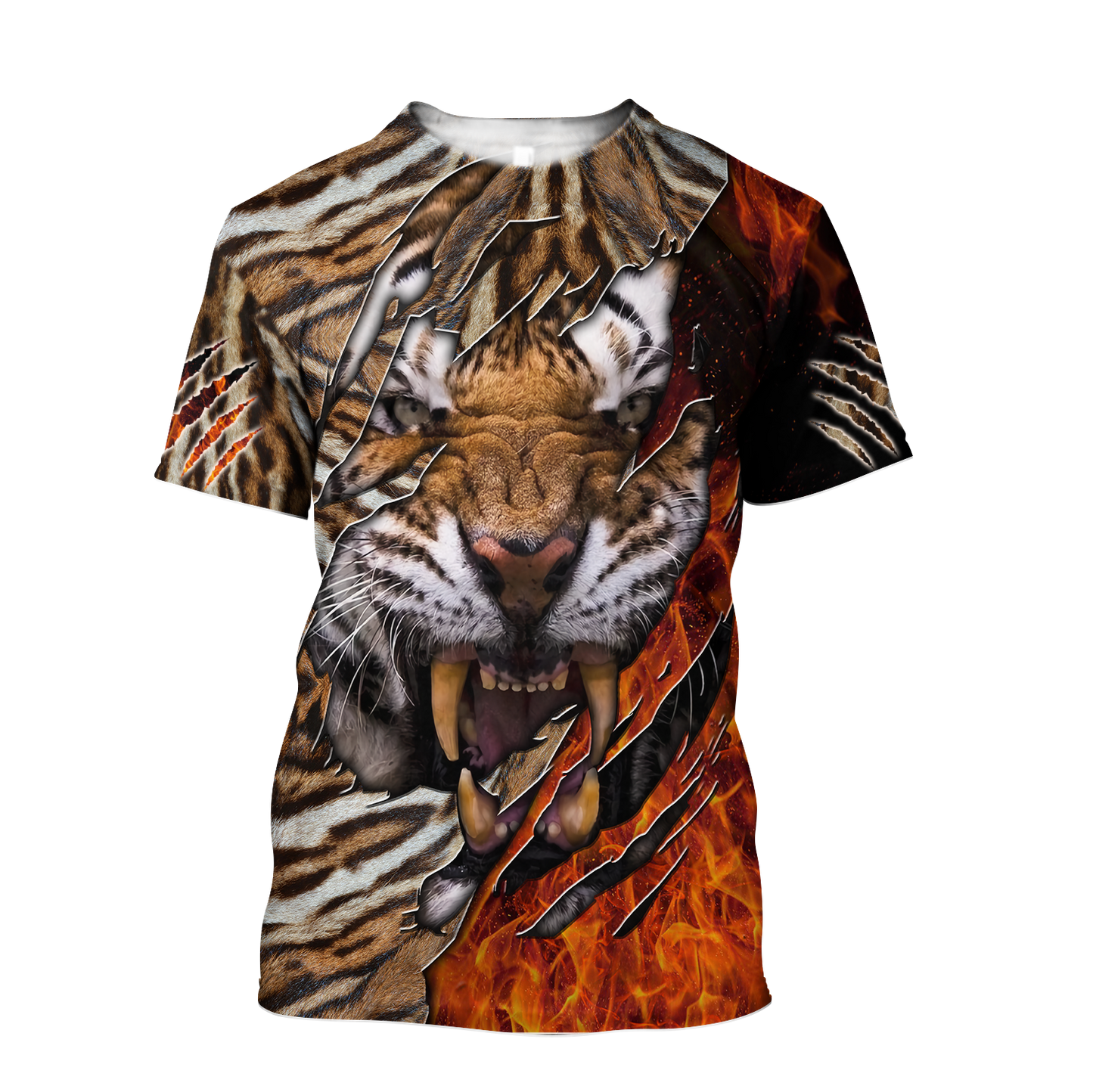 Warrior Tiger Hoodie Over Printed for Men and Women