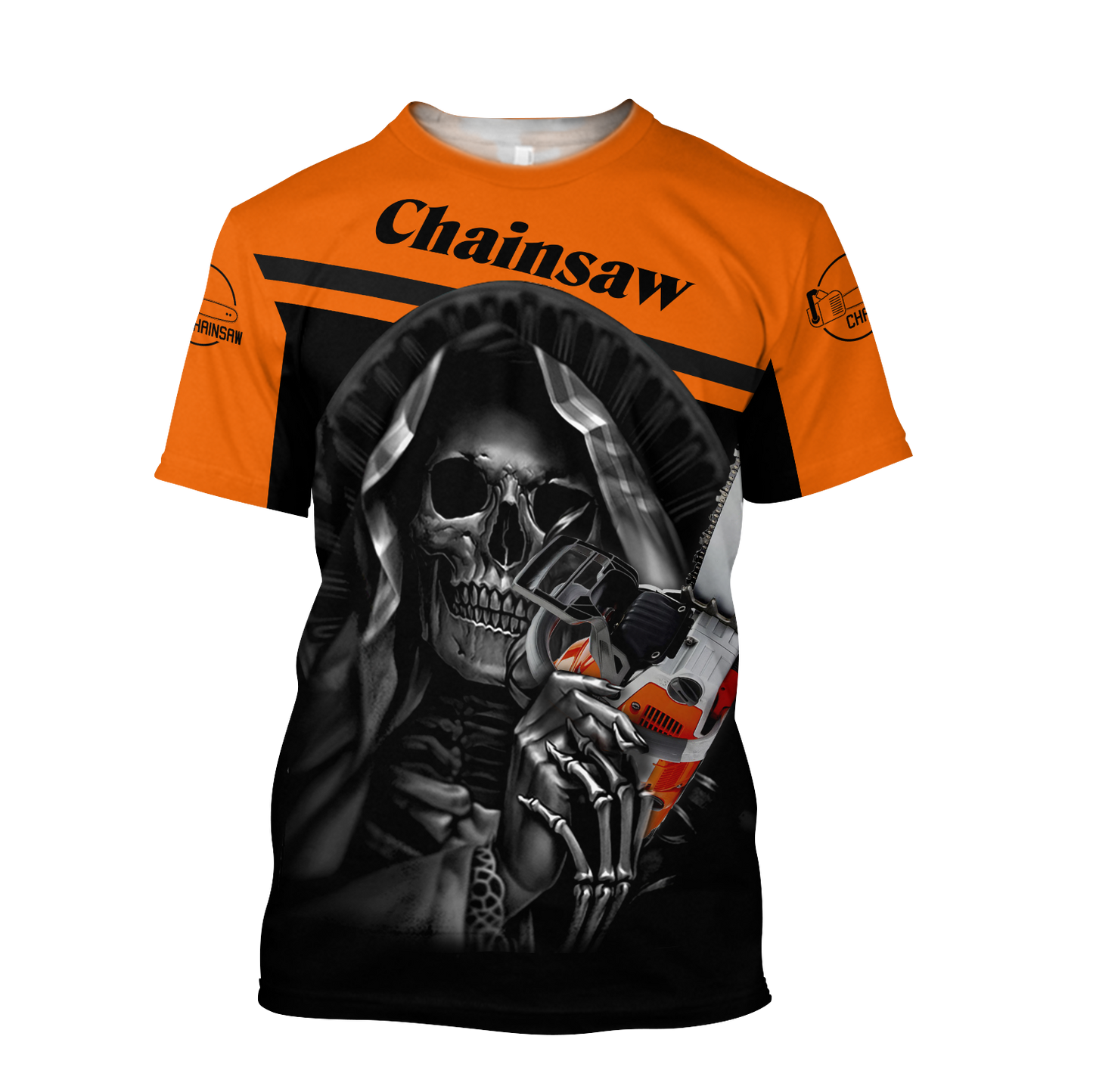 3D All Over Printed Logger Skull Chainsaw Unisex Shirts