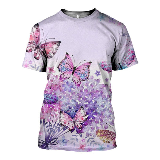 3D All Over Printed Butterflies Clothes-Apparel-6teenth World-T-Shirt-S-Vibe Cosy™
