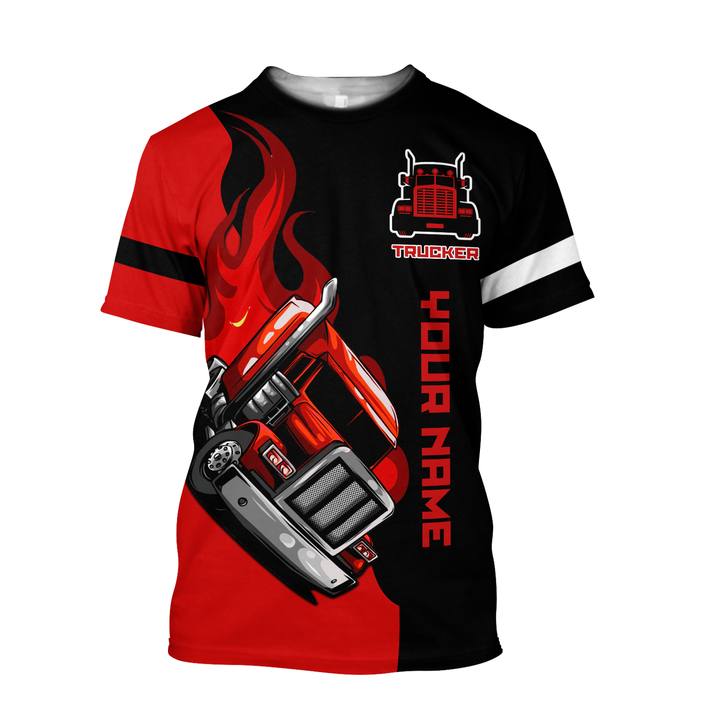 Truck Driver Customized Name 3D Unisex Shirts