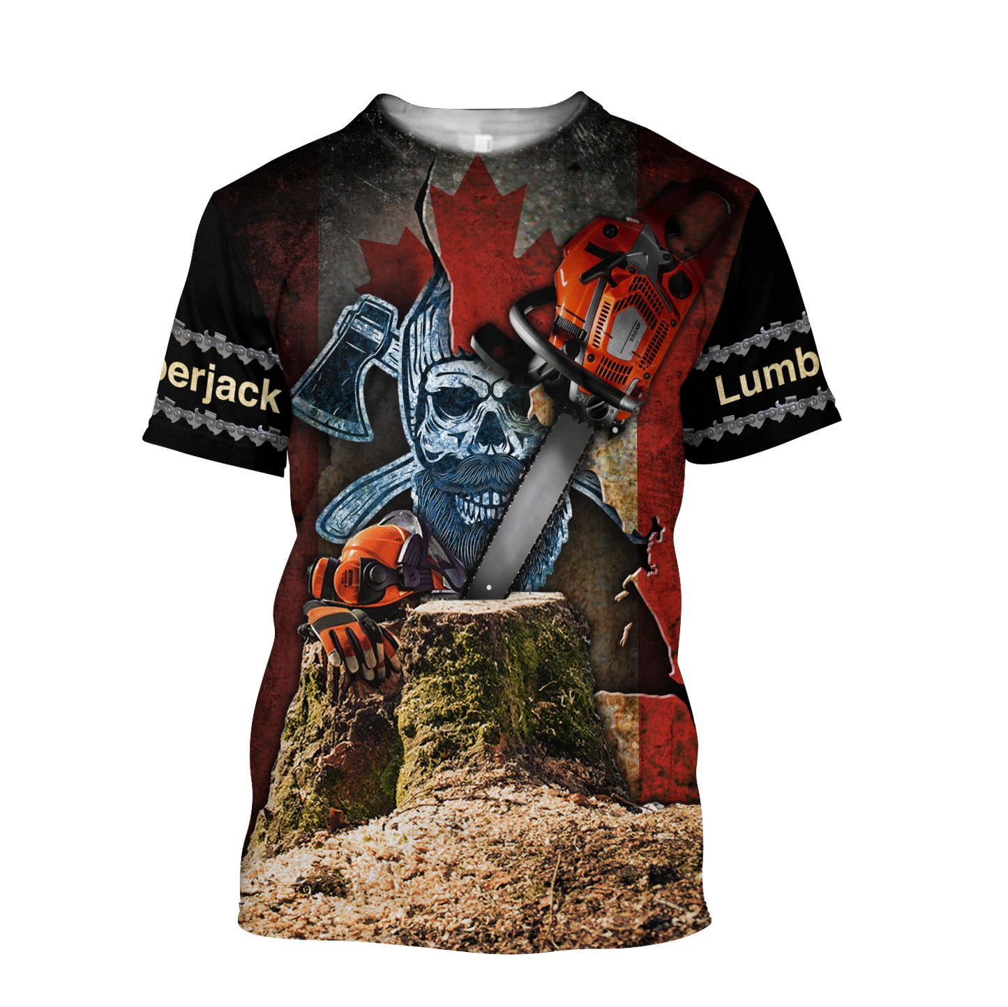 Beautiful Chainsaw Canadian Flag Art 3D All Over Printed Shirts Pi281102 - Amaze Style™-Apparel