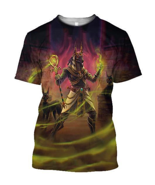 3D All Over The Egyptian gods Anubis Hoodie - Amaze Style™-Apparel
