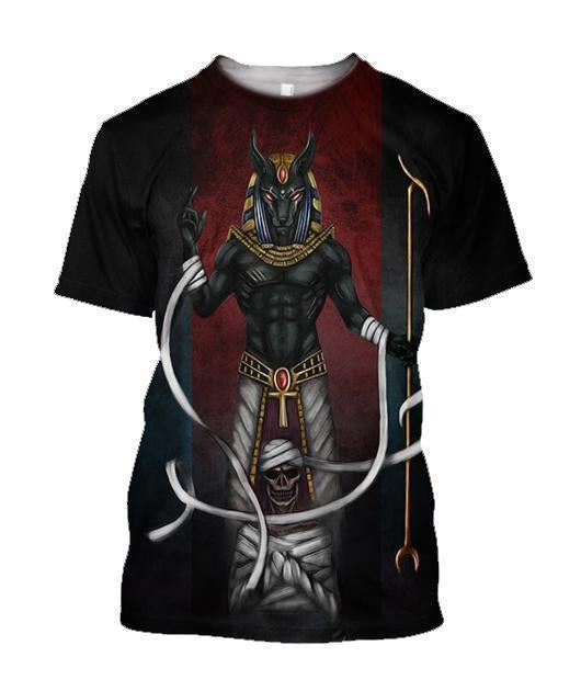 3D All Over Print Egyptian Goddesses Anubis Hoodie - Amaze Style™-Apparel