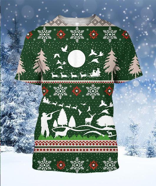 3D All Over Printed Hunting Christmas Shirts and Shorts - Amaze Style™-Apparel