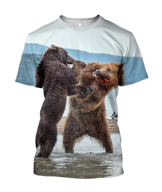 Battle of the bears 3D all over printer shirts for man and women JJ251202 PL - Amaze Style™-Apparel