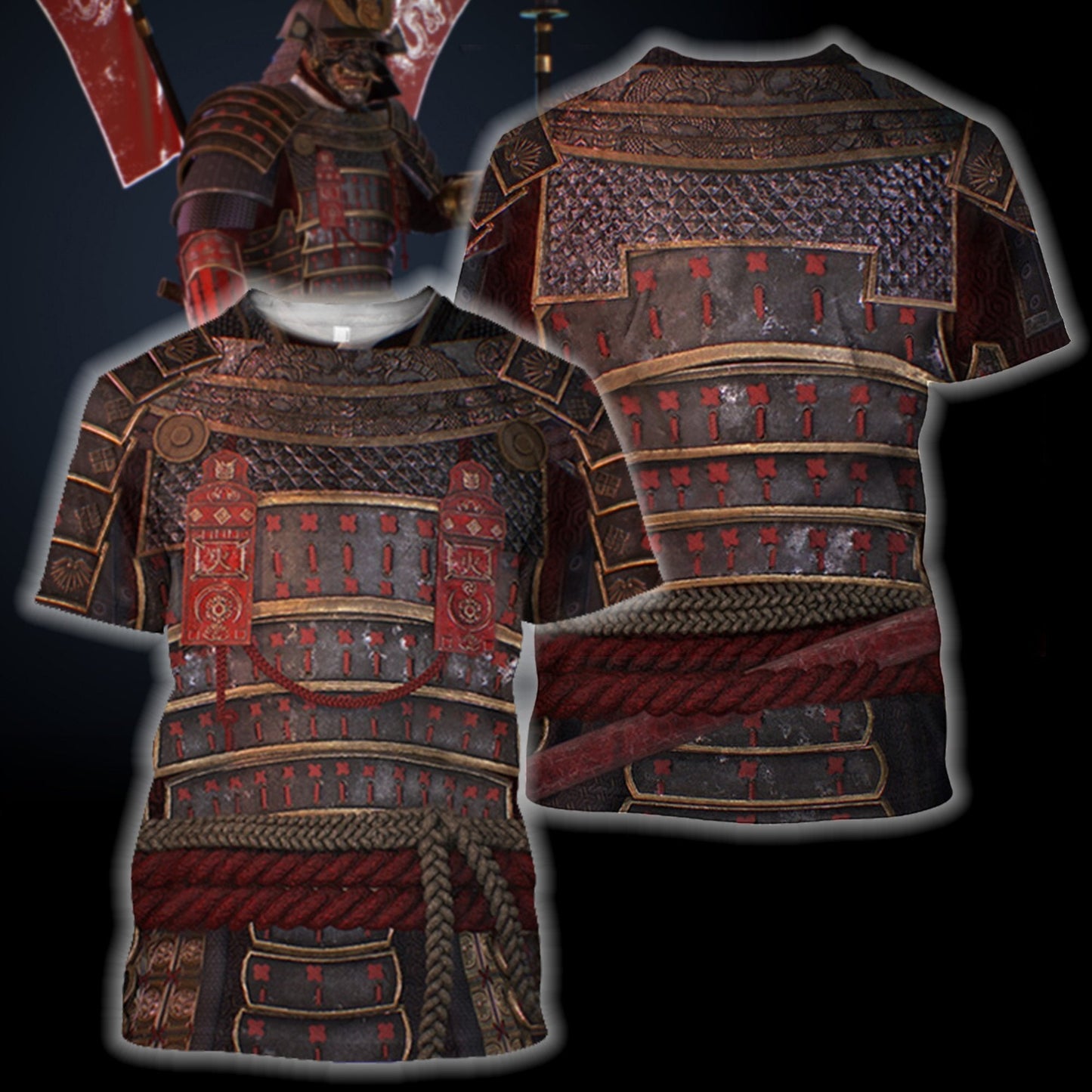 3D All Over Printed Samurai Armor Tops For Men - Amaze Style™-Apparel