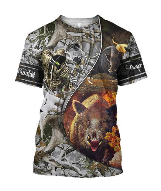 Boar hunting camo 3D all over printed shirts for men and women JJ271202 PL - Amaze Style™-Apparel