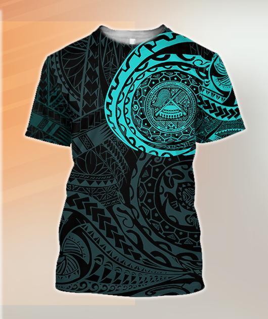 American Samoa In My Heart Polynesian Hoodie Blue PL - Amaze Style™-Apparel