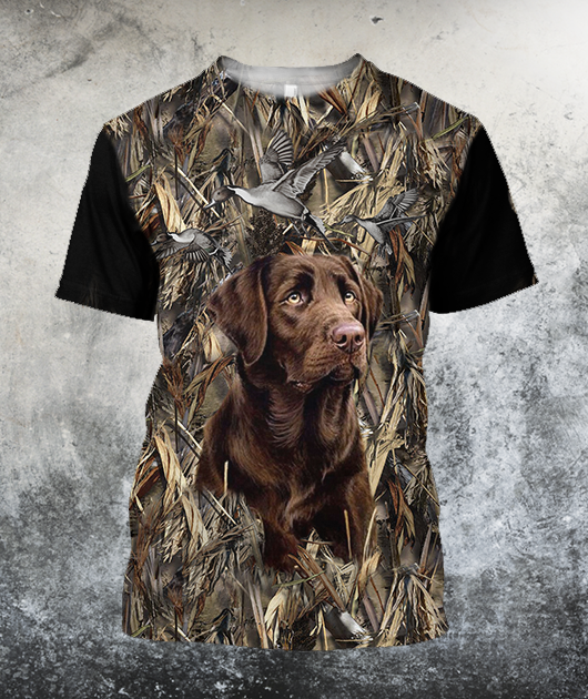 3D All Over Printed Brown Dog hunting Hoodie - Amaze Style™-Apparel