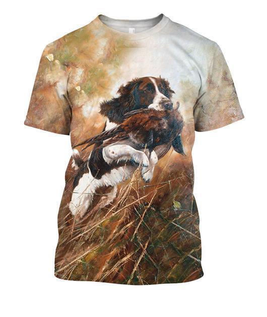3D All Over Print Hunting Dog Pheasant Shirt Hoodie - Amaze Style™-Apparel