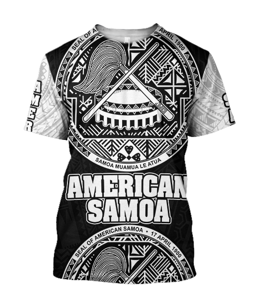 American Samoa All Over Hoodie - Coat Of Arm JJ300101 PL - Amaze Style™-Apparel