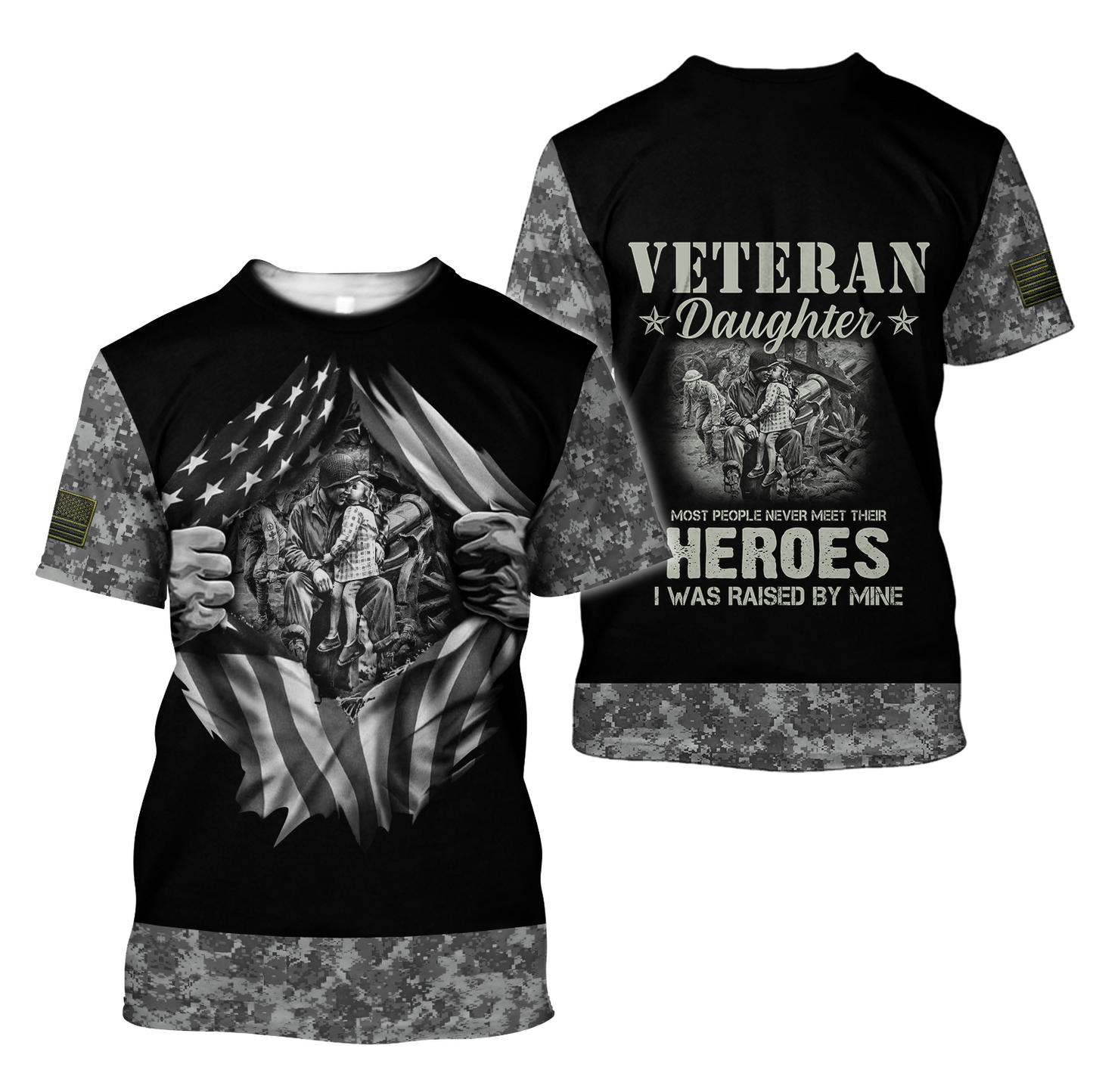 Veteran Daughter 3D All Over Printed Shirt Hoodie MP27082002