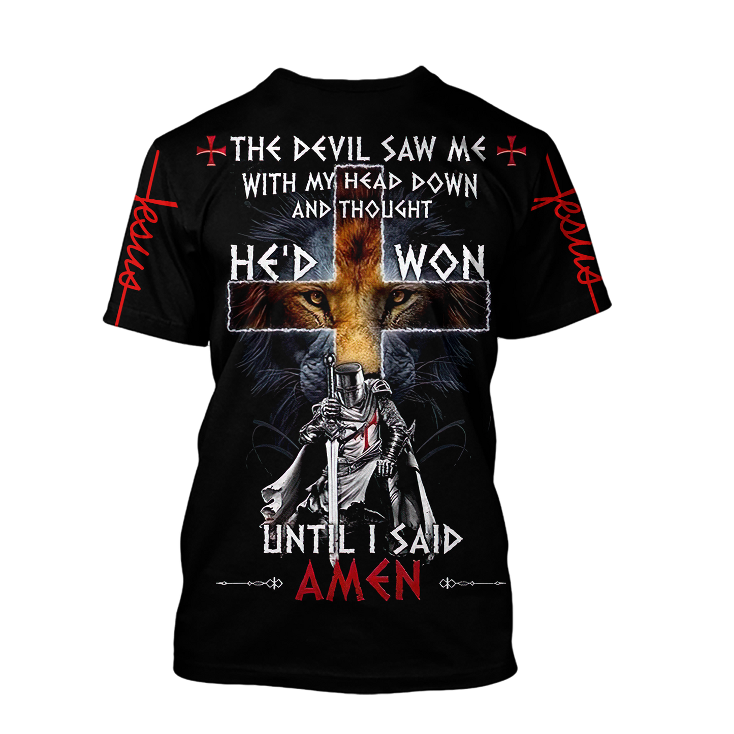 The Devil Saw Me With My Head Down And Thought He'd Won Until I Said Amen - Amaze Style™-Apparel