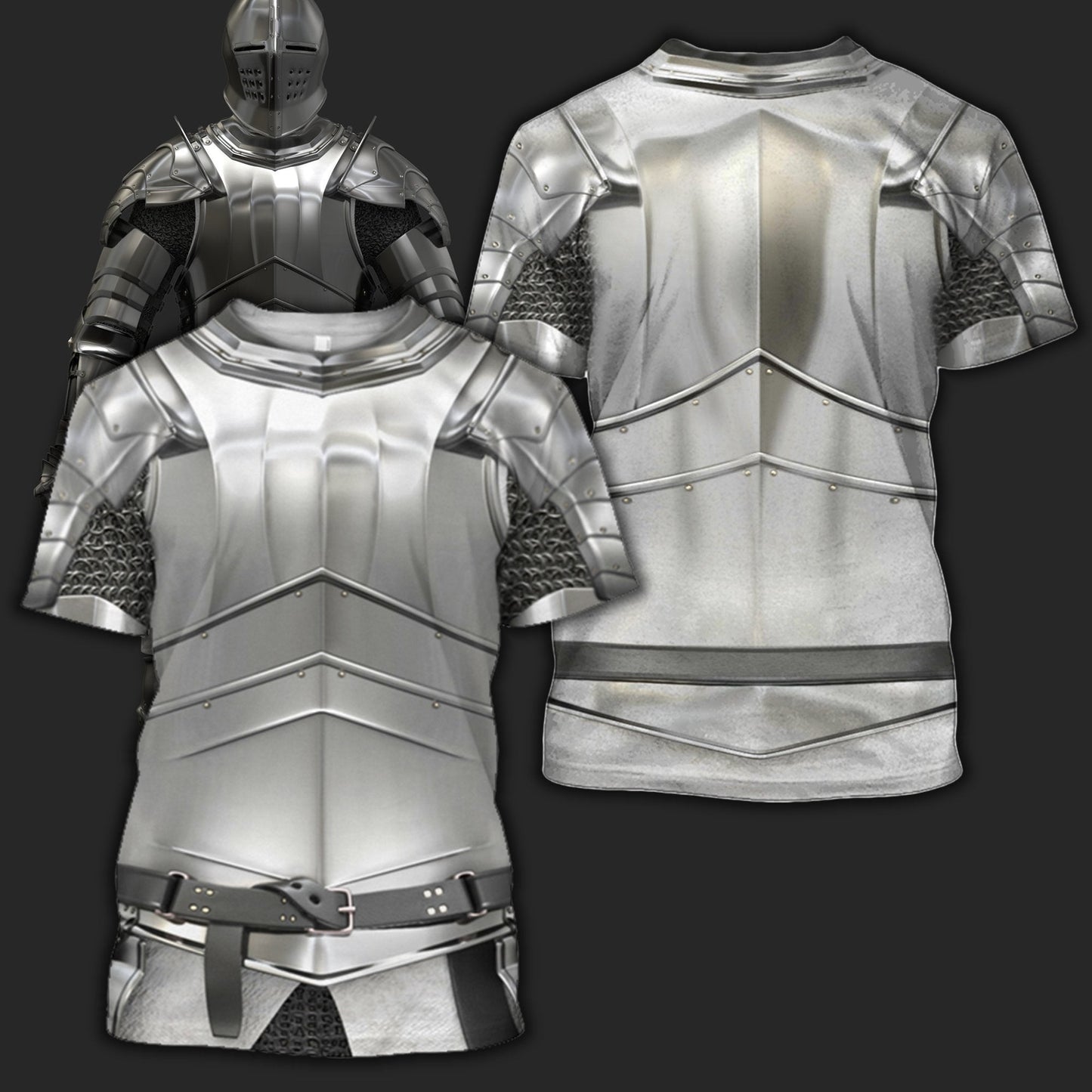 3D All Over Printed Knight Armor Tops - Amaze Style™-Apparel