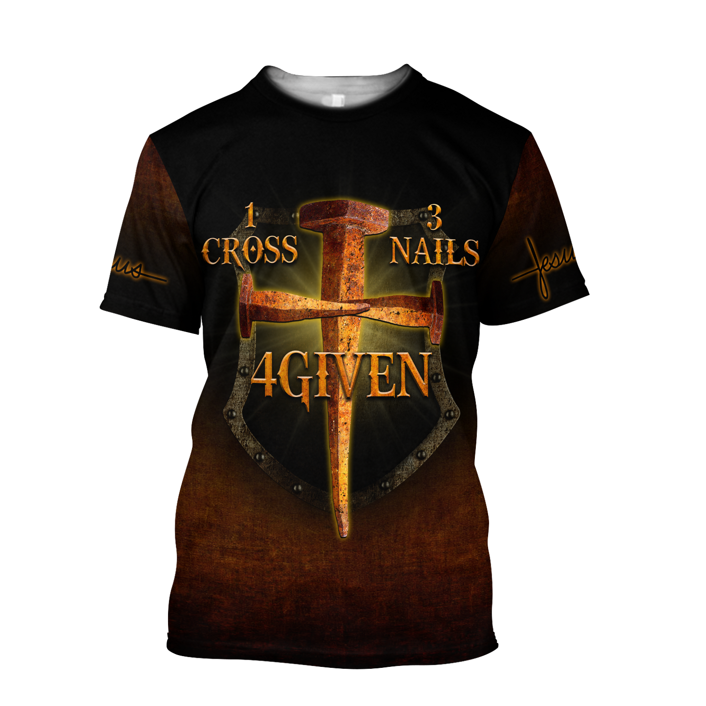 1 Cross 3 Nails 4 Given  3D All Over Printed Shirts For Men and Women Pi30062002