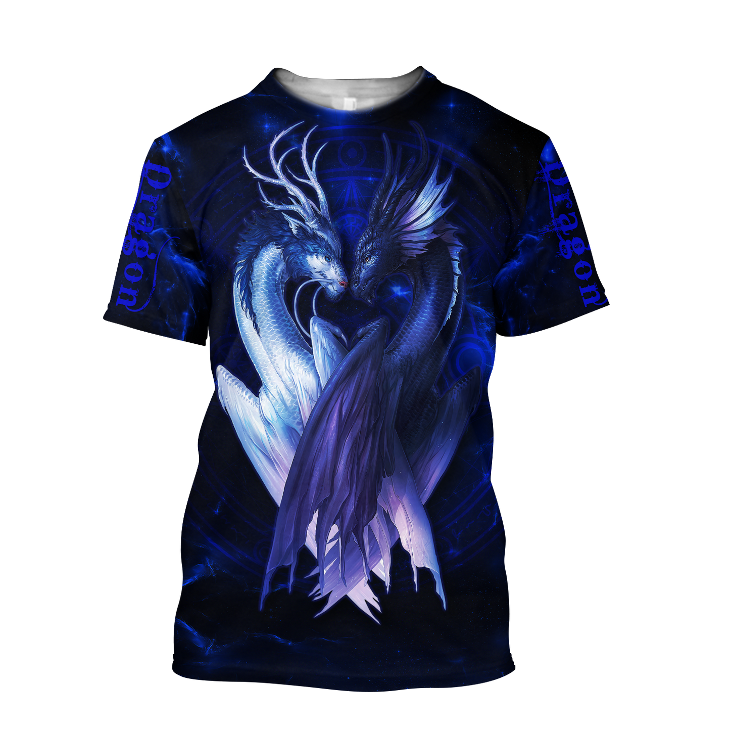 Blue Couple Dragon 3D Shirt All Over Printed Shirts For Men and Women NDD10162002