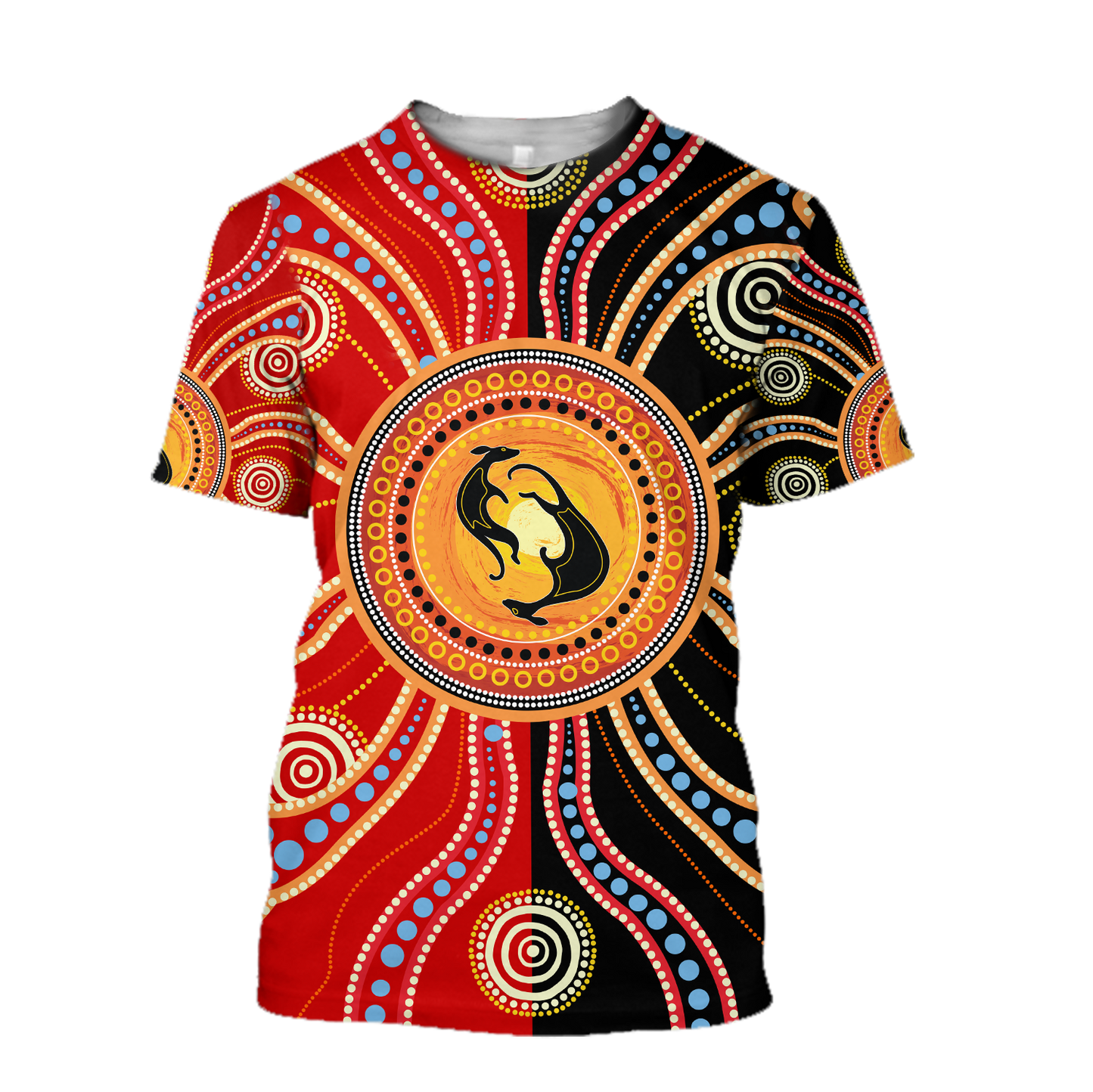 Aboriginal Kangaroo Australia Indigenous Painting Art shirts for men and women