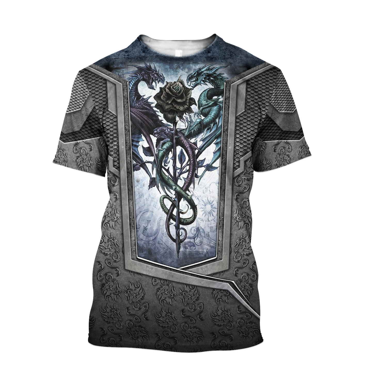 3D Tattoo and Dungeon Dragon Hoodie HAC020114-Apparel-NM-T-shirt-S-Vibe Cosy™