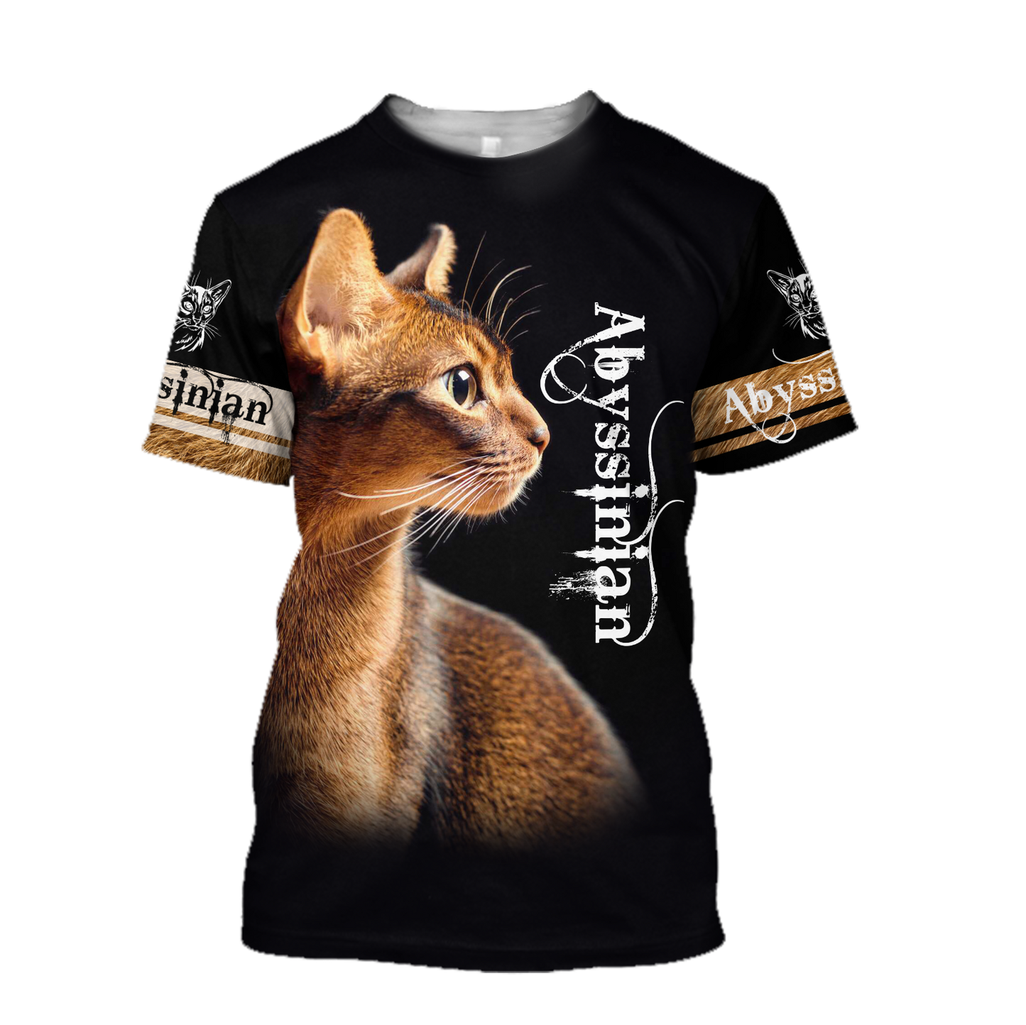 Abyssinian cat tattoo 3D printed shirts for men and women