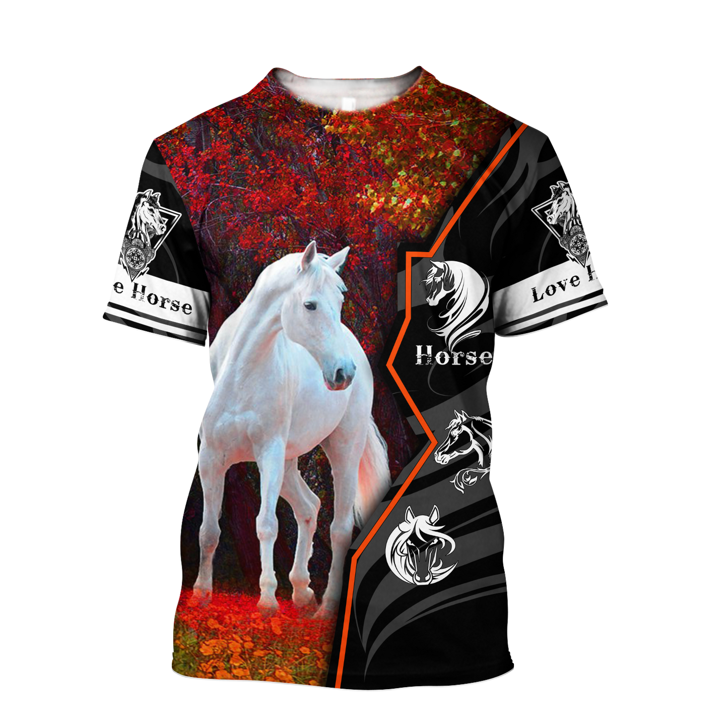 Beautiful Horse 3D All Over Printed shirt for Men and Women Pi040103-Apparel-MP-T-Shirt-S-Vibe Cosy™