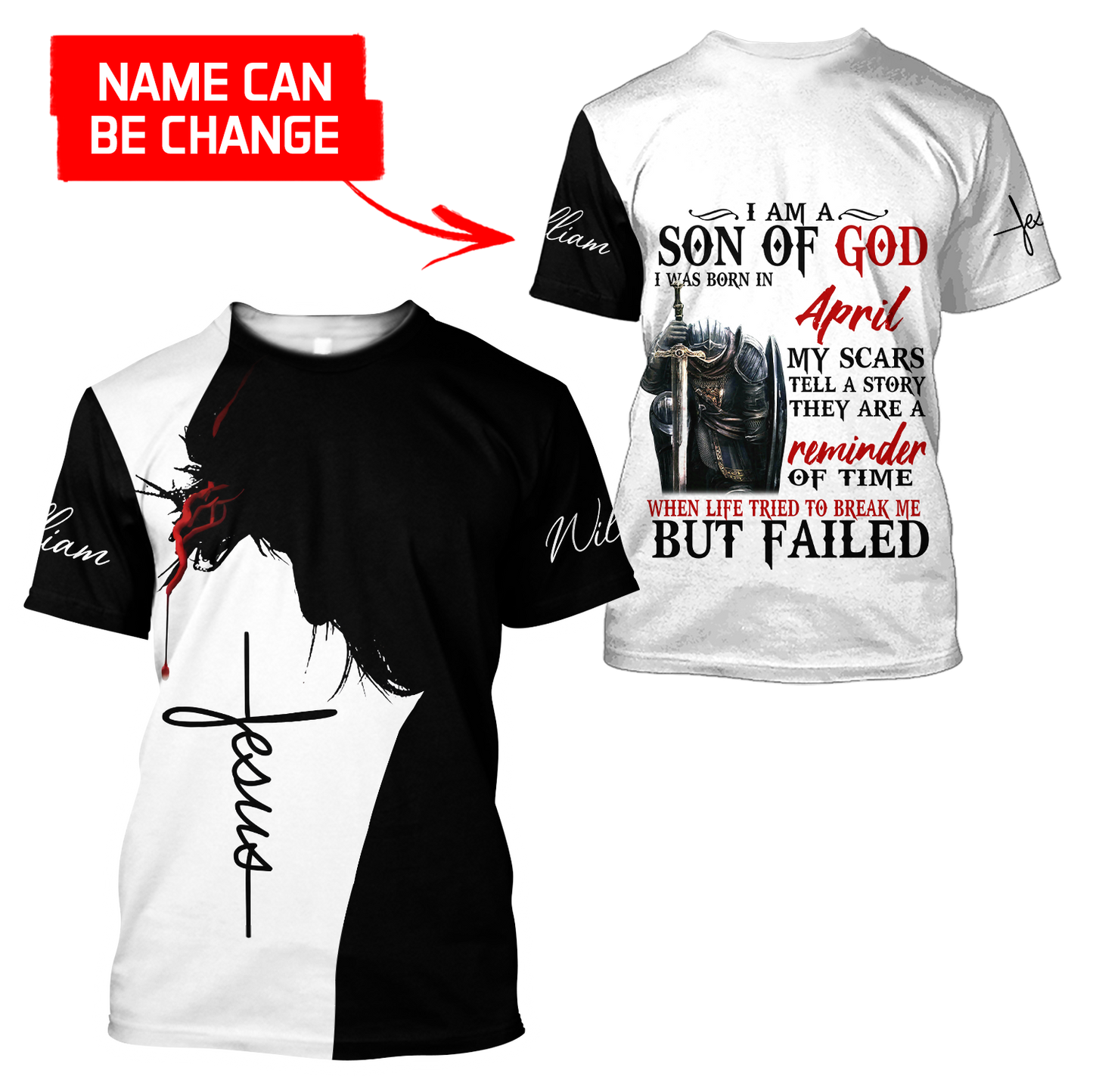April Guy - Son of God Custome Name 3D All Over Printed Hoodie