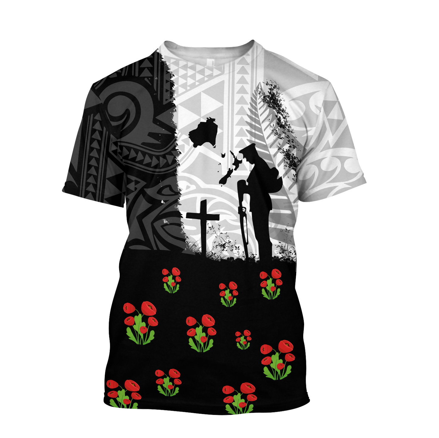 Anzac day new zealand australia lest we forget 3d all over printed shirt and short for man and women