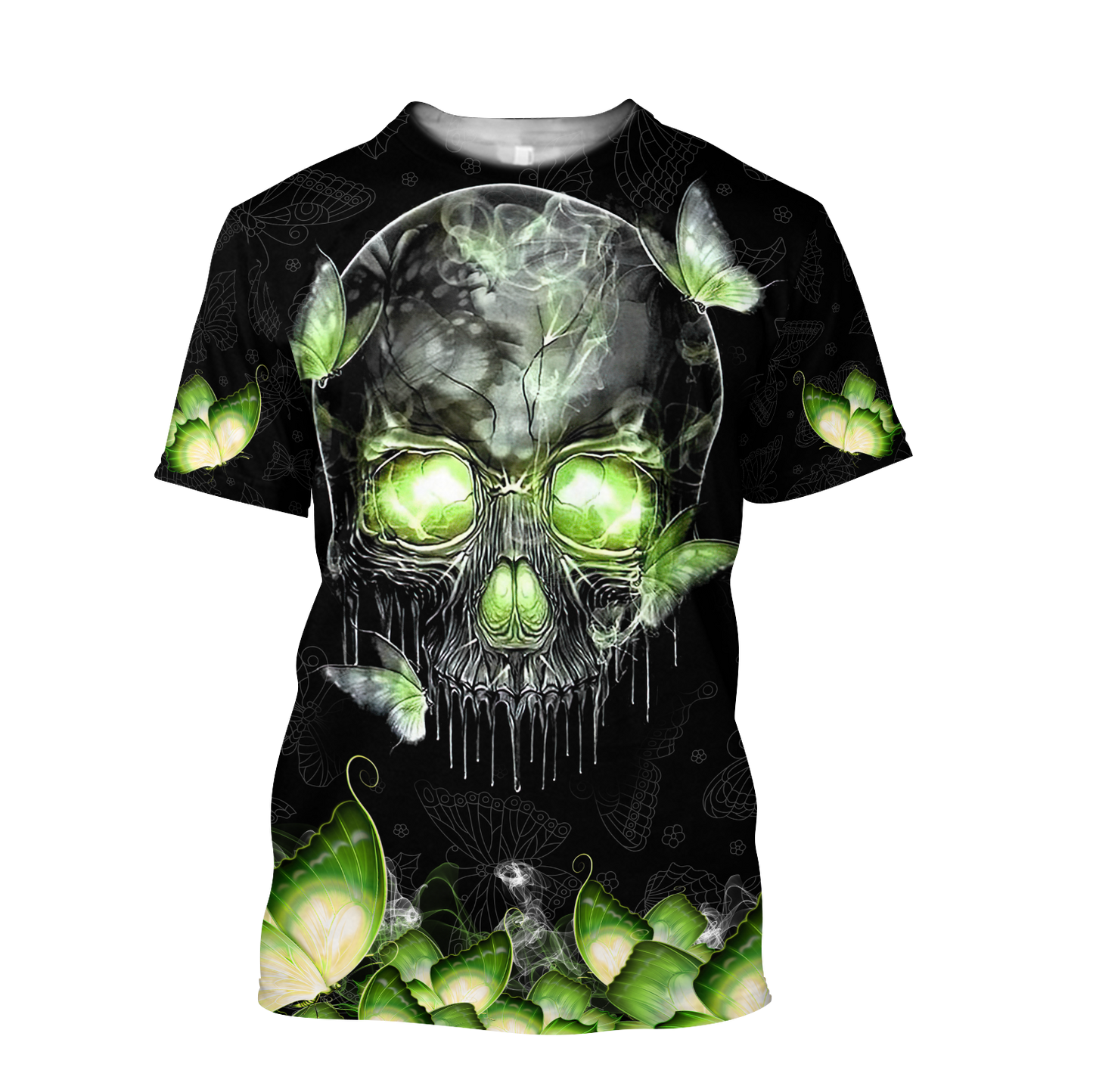 Butterfly Love Skull red 3D all over printed for man and women QB06152001