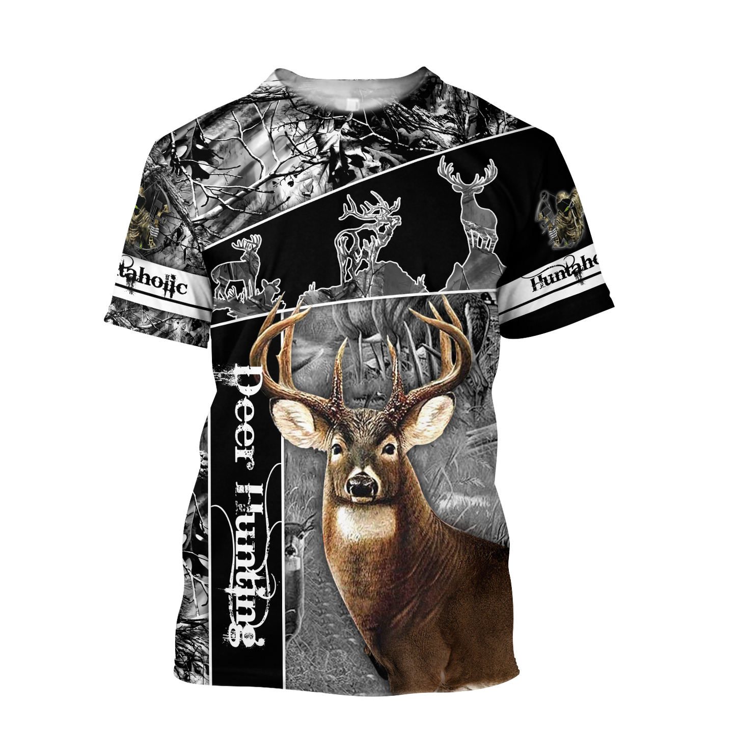 Version 4 Huntaholic - Deer Hunting 3D All Over Printed Shirts For Men And Woman