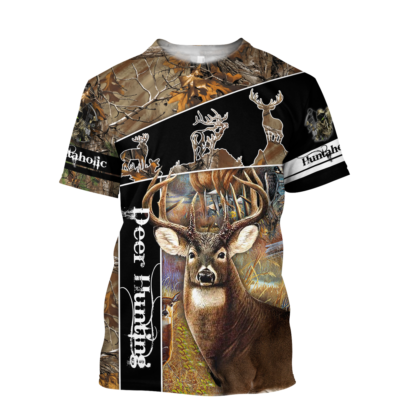 Version 2 Huntaholic - Deer Hunting 3D All Over Printed Shirts For Men And Woman