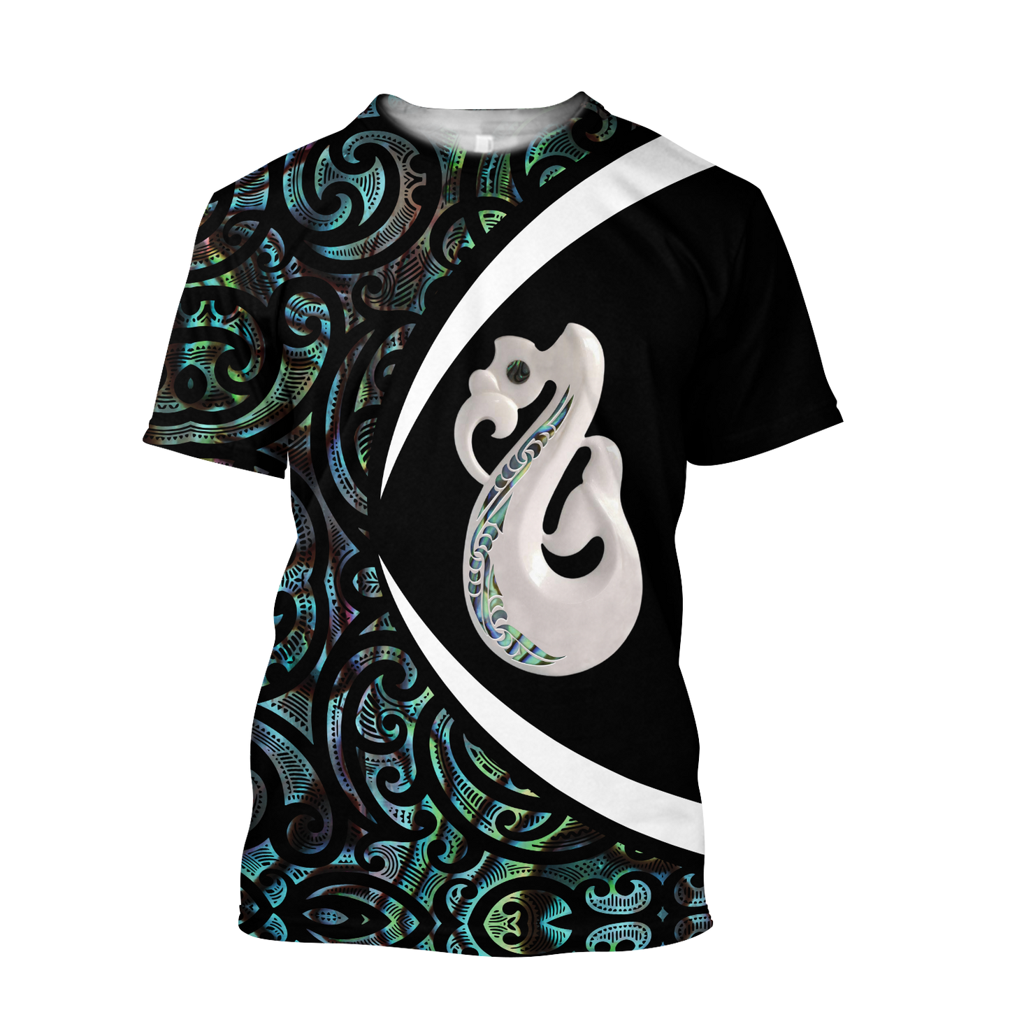 Aotearoa Manaia Silver Fern Paua Shell New Zealand 3D Unisex Hoodie