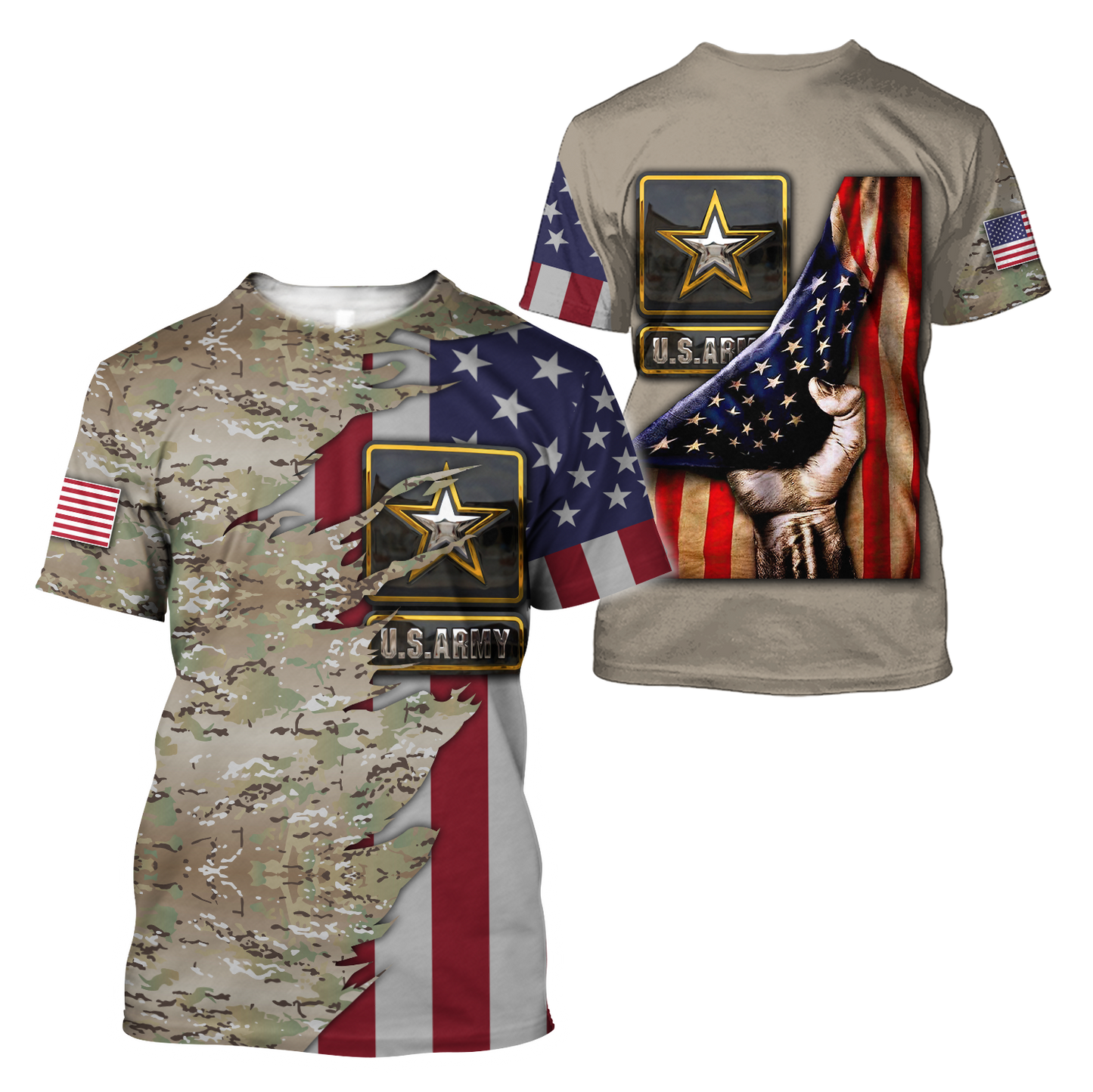 US Army 3D All Over Printed Shirts  MH1210201