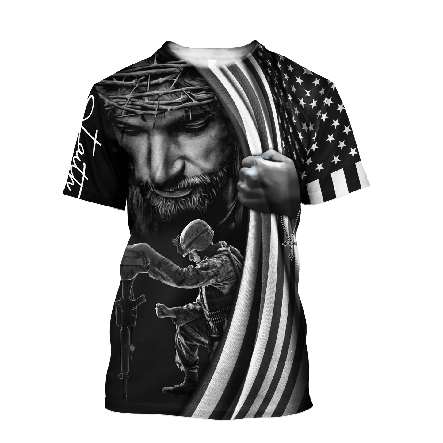 US Veteran One Nation Under God 3D All Over Printed Shirts TA09162002